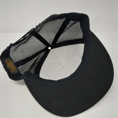 The Anchor Snapback Hat Black OS Adjustable Mesh Back The Classics Yupoong