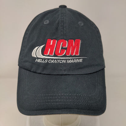 HCM Hells Canyon Machine Strapabck Hat Black One Size Adjustable Port Authority