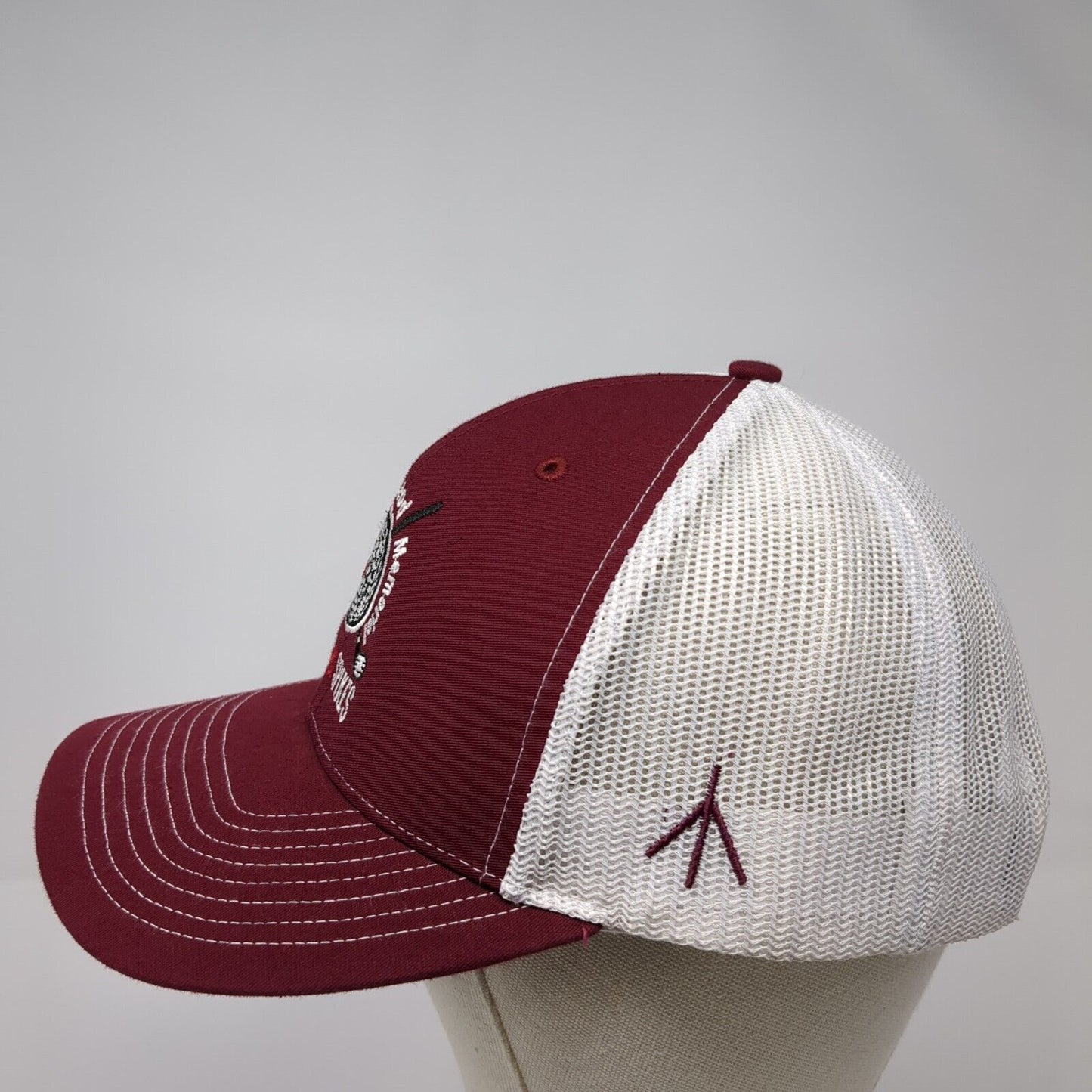 Sandy McLeod Memorial Spurs & Spikes Snapback Trucker Hat Red OS Adjustable