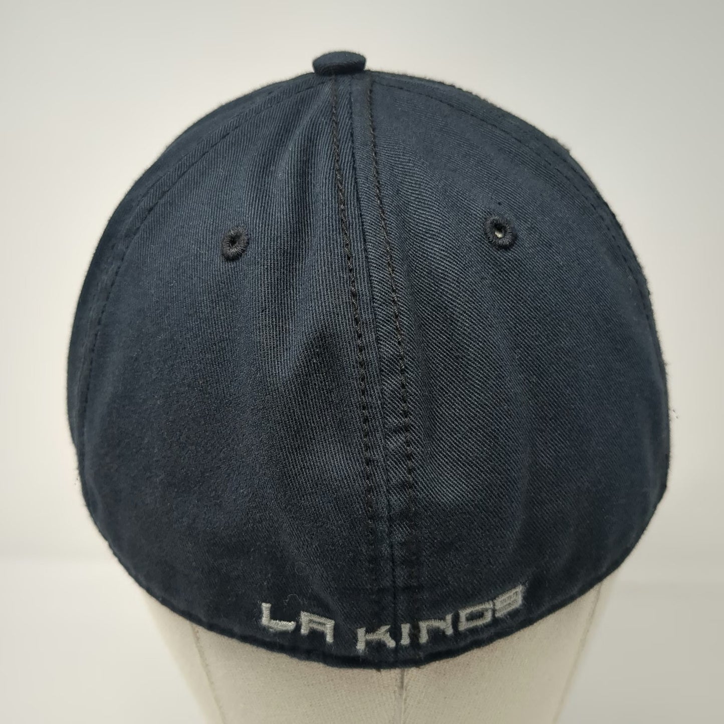 '47 Los Angeles Kings NHL Blue Size M Fitted Green Underbrim Shield Hockey Hat