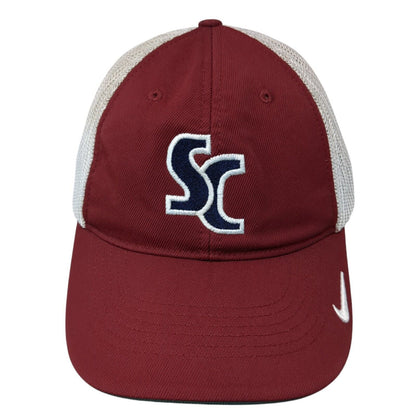 SC Fitted Trucker Golf Hat Red OS Flexfit Mesh Back Embroidered Swoosh Nike
