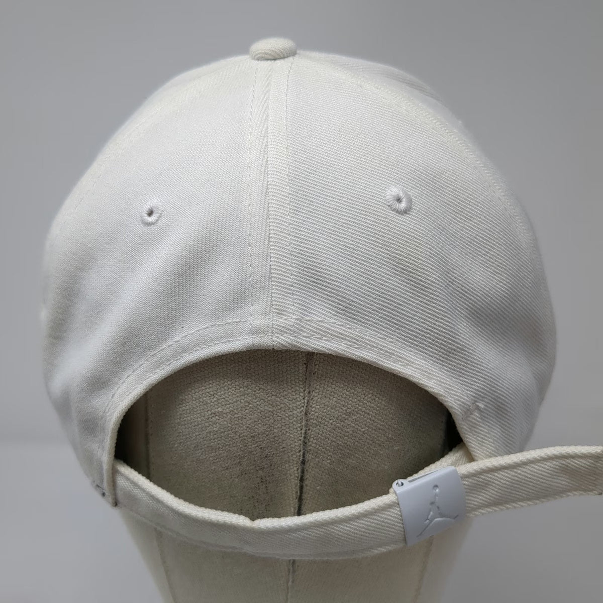 Jordan Baseball Cap White One Size Strapback Tonal Jumpman Logo Embroidered Hat