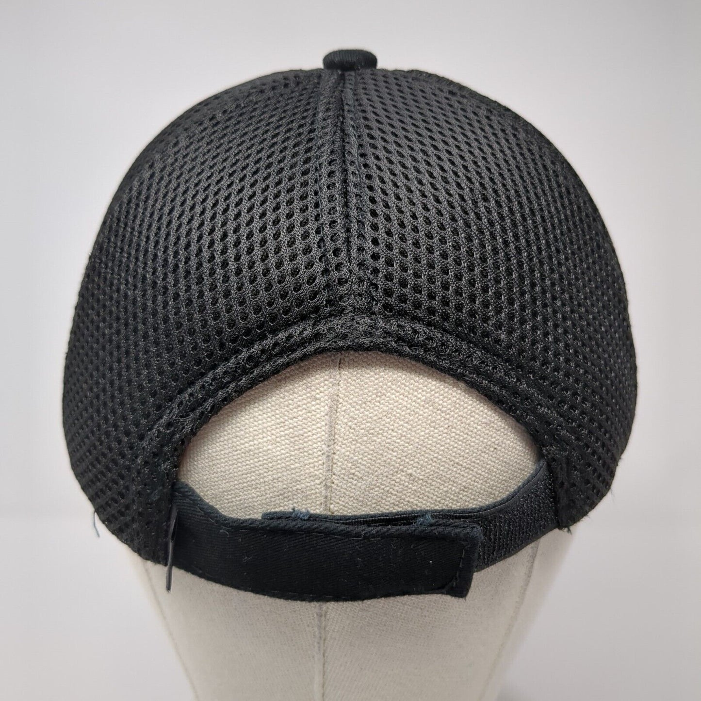 American Flag Strapback Hat Black OS Adjustable Embroidered Patriotic Pit Bull