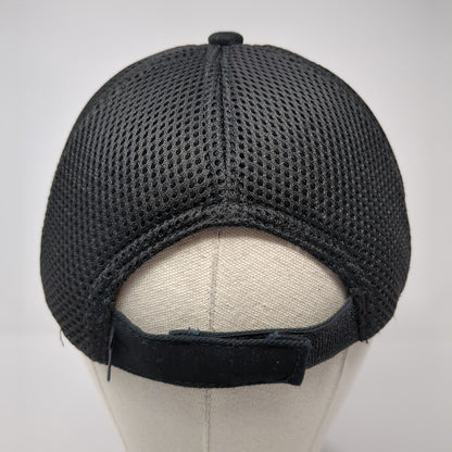American Flag Strapback Hat Black OS Adjustable Embroidered Patriotic Pit Bull
