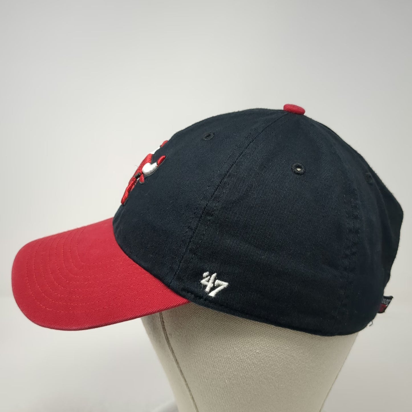'47 Chicago Bulls NBA Hat Black Red One Size Cap Adjustable Embroidered Logo