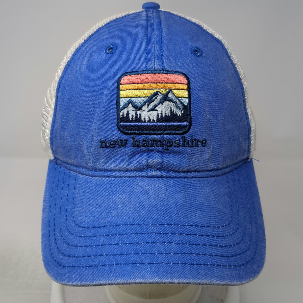 Home Free Baseball Cap Blue One Size Mesh Mountain Patch New Hampshire Hat