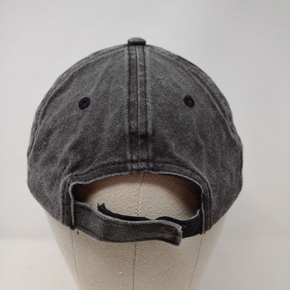 Unbranded Strapback Hat Gray OSFM Solid Adjustable Blank 6 Panel