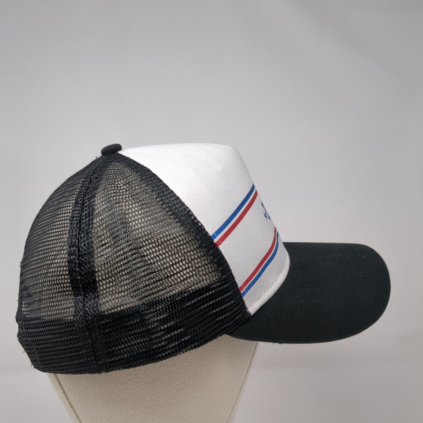 USA Snapback Mesh Back Trucker Hat Black One Size Adjustable Colorblock
