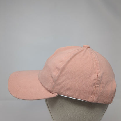 Unbranded Strapback Hat Solid Pink One Size Adjustable Blank 6 Panel