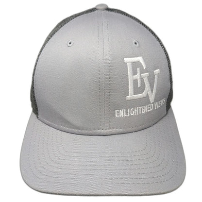 New Era Trucker Hat Gray OSFM 9FIFTY EV Enlightened Views Mesh Snapback Serviced