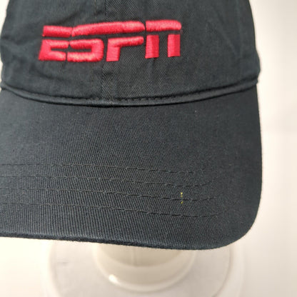 ESPN Slideback Hat Black One Size Adjustable Embroidered Pacific Essentials