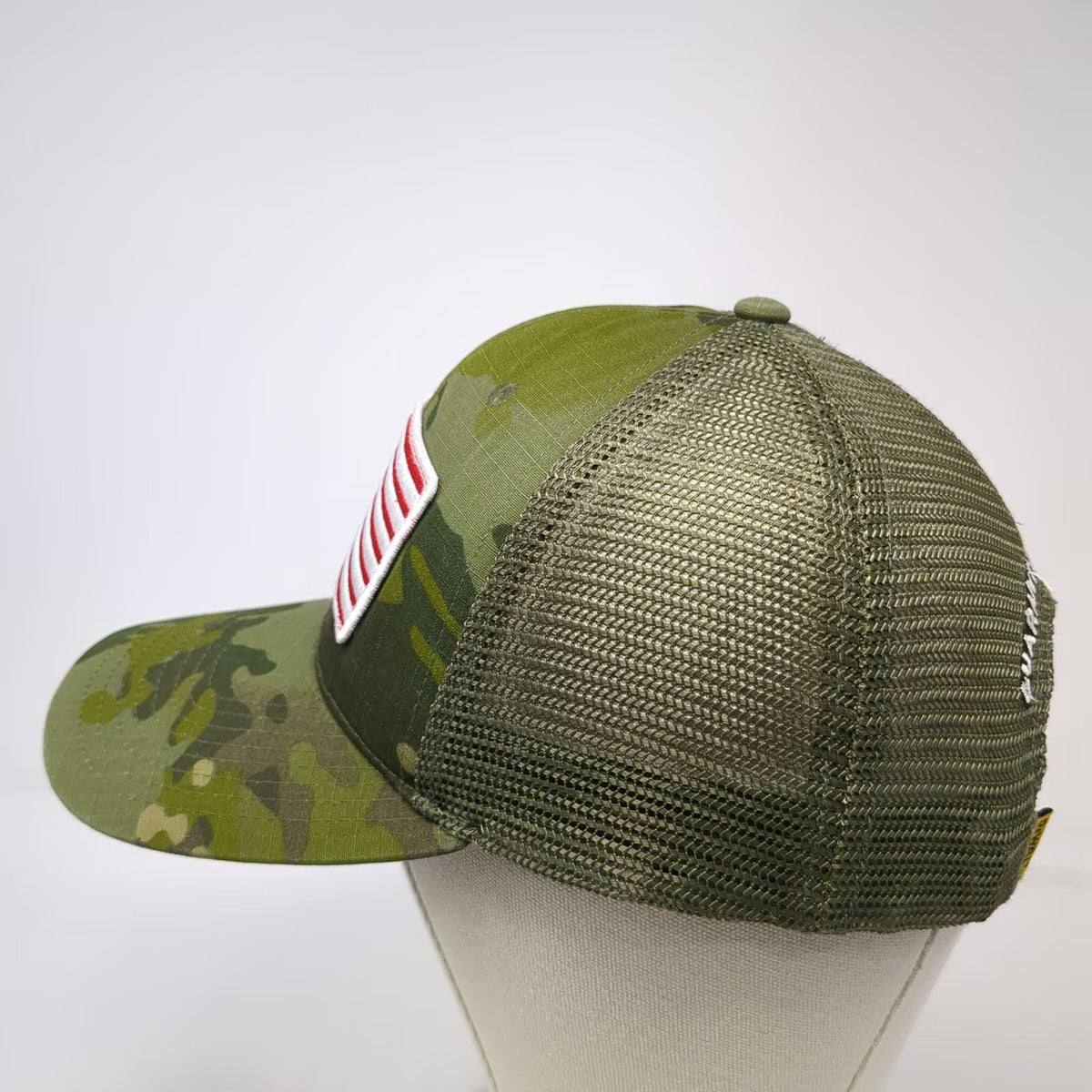 DeWalt Trucker Hat Green One Size American Flag Camo Guaranteed Tough Mesh