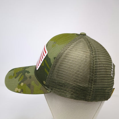 DeWalt Trucker Hat Green One Size American Flag Camo Guaranteed Tough Mesh