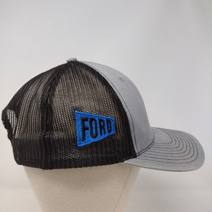 Ford Snapback Mesh Back Trucker Hat Gray OSFA Embroidered Richardson