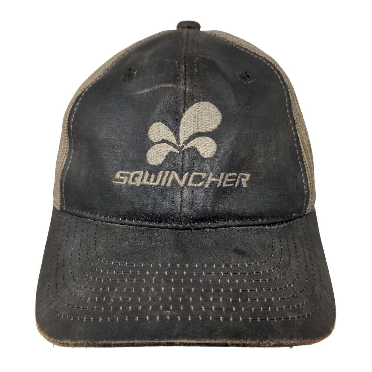 Squincher Hydration Men's Strapback Mesh Back Hat Brown OSFM Distressed