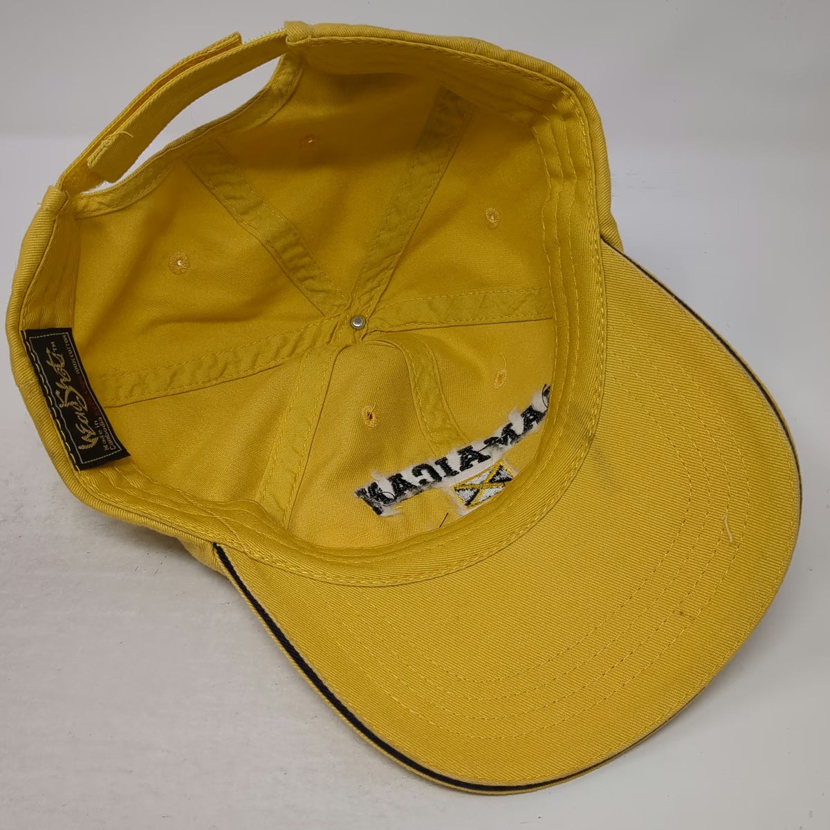 KC Caps Jamaican Bobsled Team Autographed Yellow Baseball Cap OSFM Signed Hat