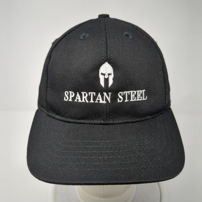 Spartan Steel Snapback Hat Black One Size Adjustable Embroidered Cap America