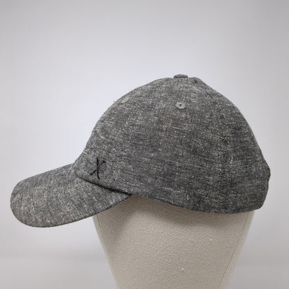 Express Slideback Hat Gray One Size Adjustable Embroidered Vented Holes 6 Panel