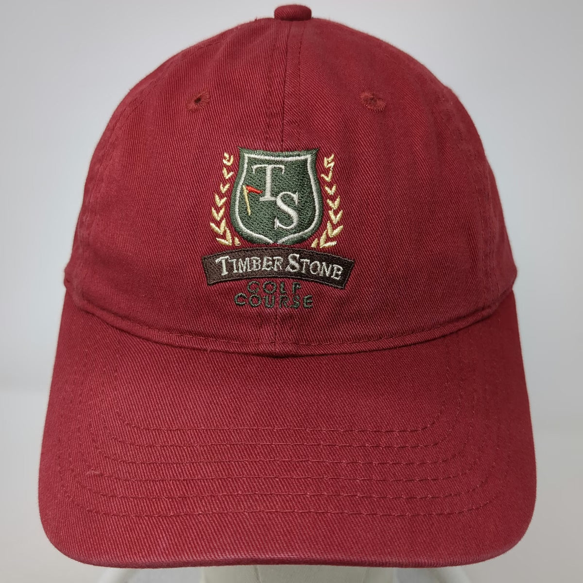 Legendary Baseball Cap Red One Size Timber Stone Golf Course Hat Slideback