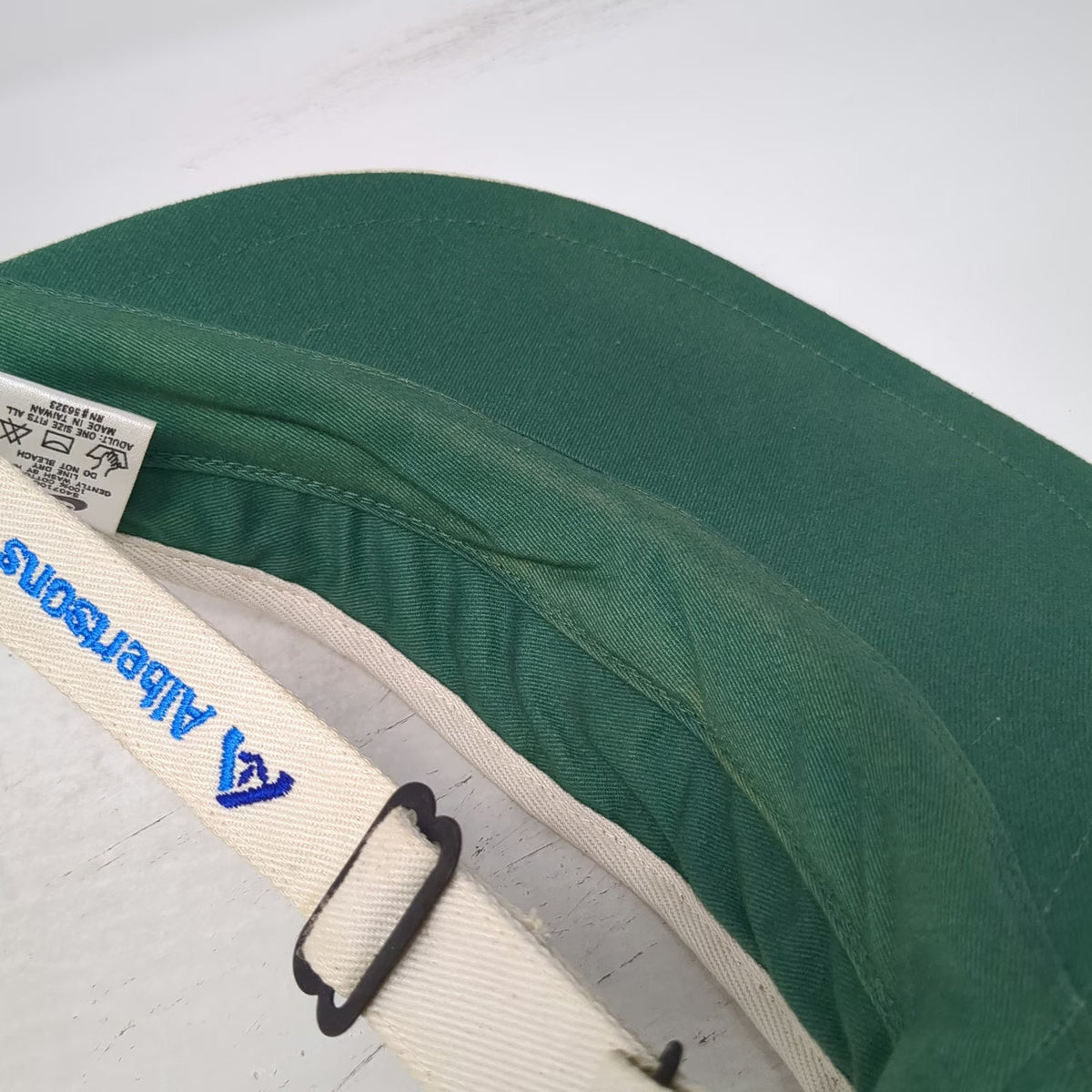 Nike Visor Beige Golf Tour Albertsons Logo Embroidery Cotton Hat Vintage