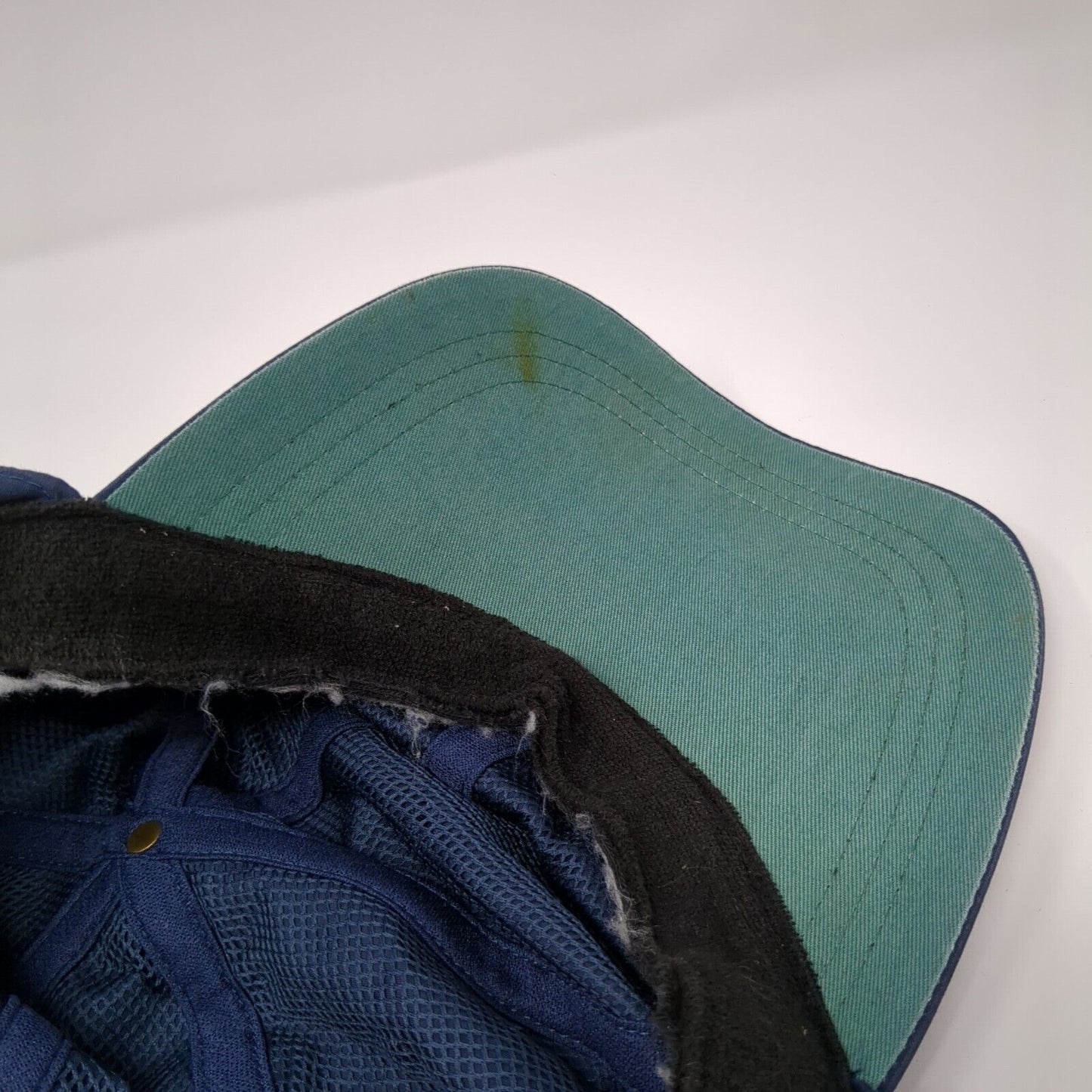 Adams Sunblock Trapper Hat Blue OS Neck Ear Flaps Adjustable Drawstring Blank