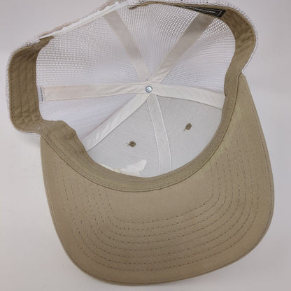 Idaho Snapback Mesh Back Trucker Hat Tan One Size Embroidered 6 Panel