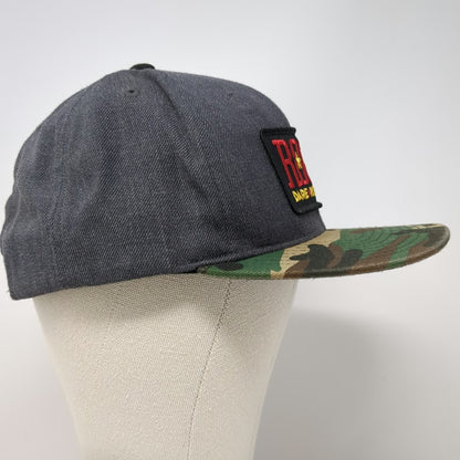 Rogue Fitness Snapback Hat Gray Green Brown Camo One Size Dare Risk Dream Patch