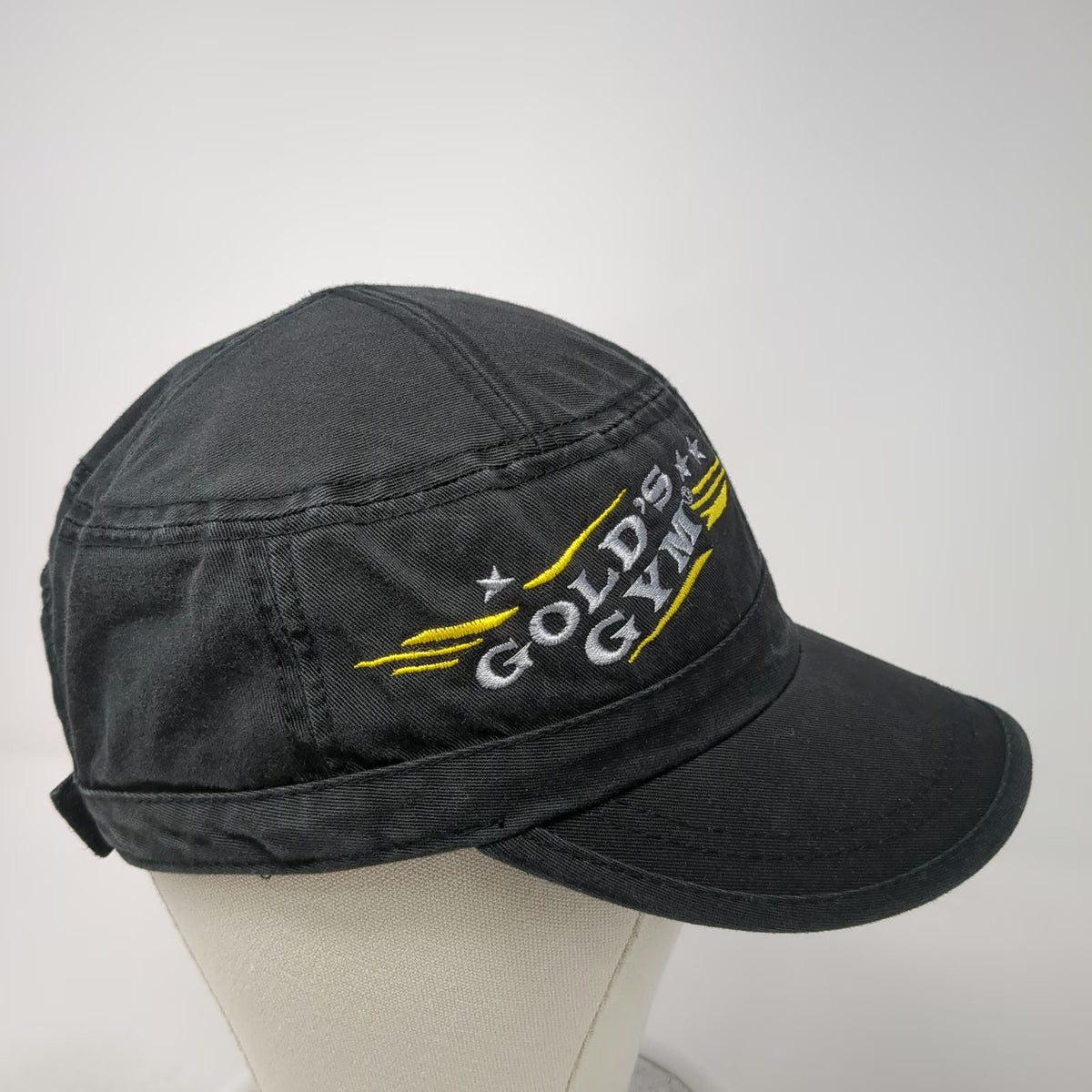 Alternative Army Cap Black One Size Gold's Gym Workout Fitness Hat Strapback