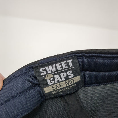 The Rooftop Bar Fitted Hat Black S/M Embroidered Patriotic 6 Panel Sweet Caps