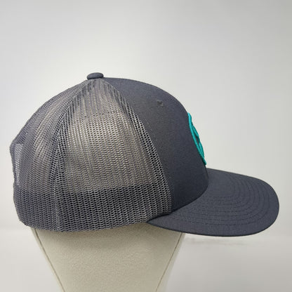 Hooey Trucker Hat Gray One Size Mesh Back Green Logo Snapback Circle Graphic