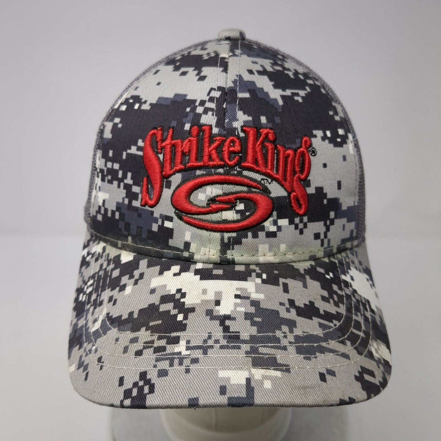 Strike King Strapback Trucker Hat Camo One Size Mesh Back Embroidered