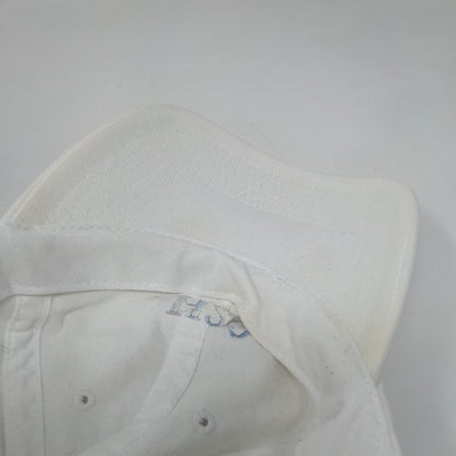 H20 Slideback Hat White One Size Adjustable Embroidered Vented Holes BIG X