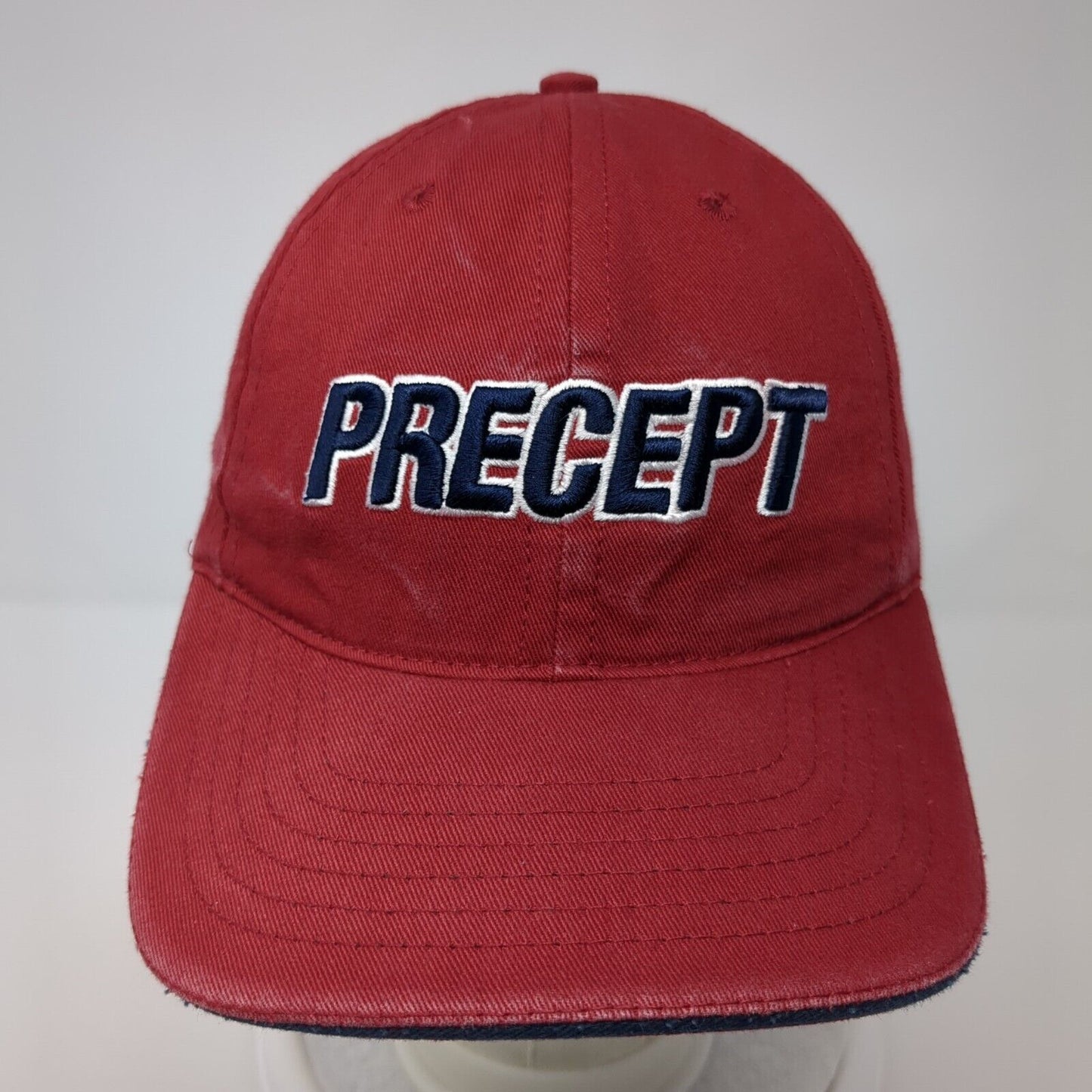 Precept Slideback Hat Red One Size Adjustable Embroidered 6 Panel