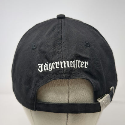 Jägermeister Baseball Cap Black One Size Rubber Patch Orange Brim Piping Hat