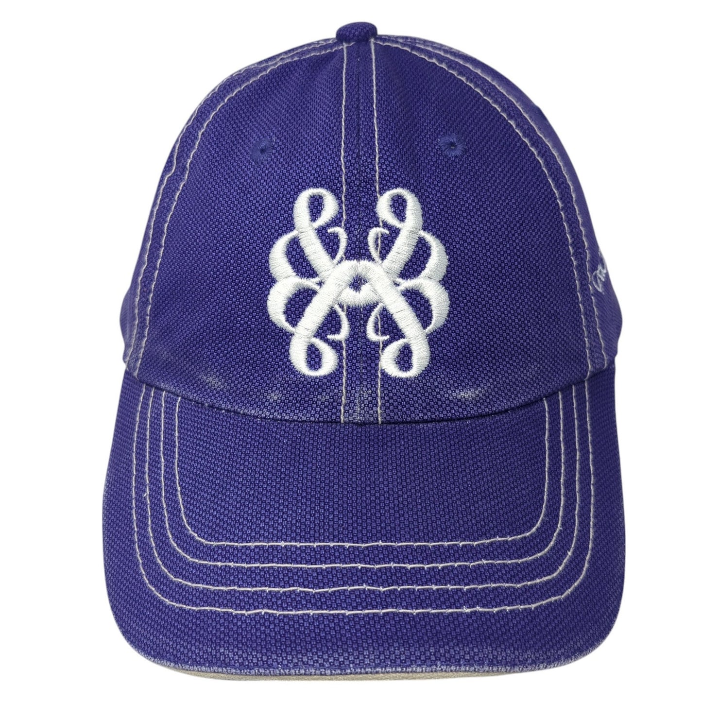 Monogram Slideback Baseball Cap Purple One Size Adjustable Embroidered Cobra