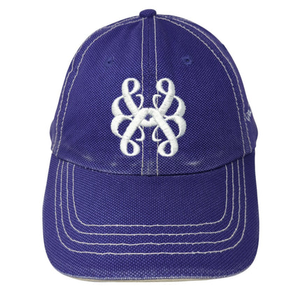 Monogram Slideback Baseball Cap Purple One Size Adjustable Embroidered Cobra