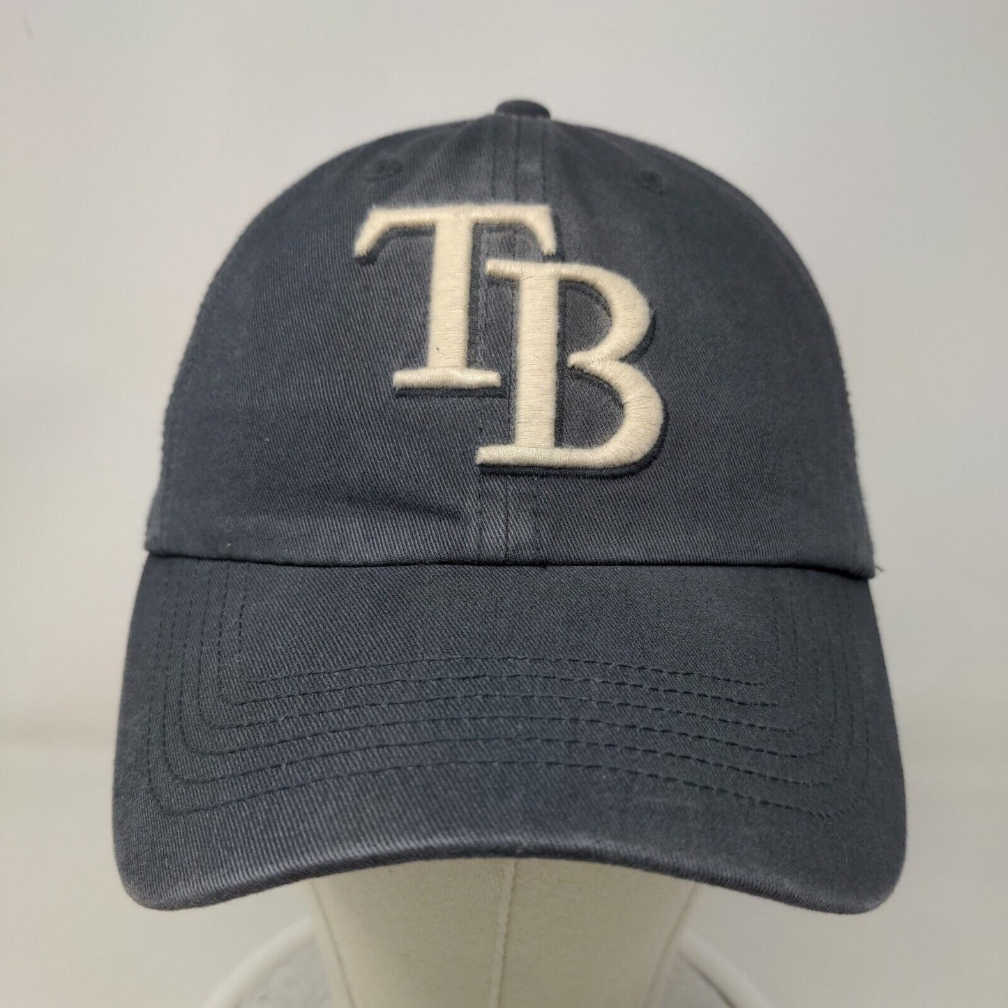 '47 Brand Men's Fitted Hat Blue Size Small Embroidered Tampa Bay Rays Logo MLB