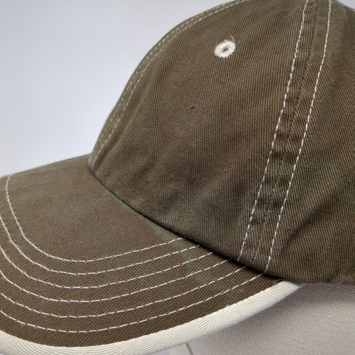 Port Authority Strapback Hat Brown One Size Adjustable 6 Panel Blank