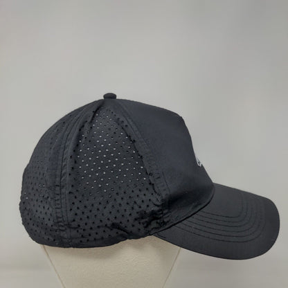 Chillmeister Snapback Hat Black OSFM Adjustable Breathable 6 Panel Nylon