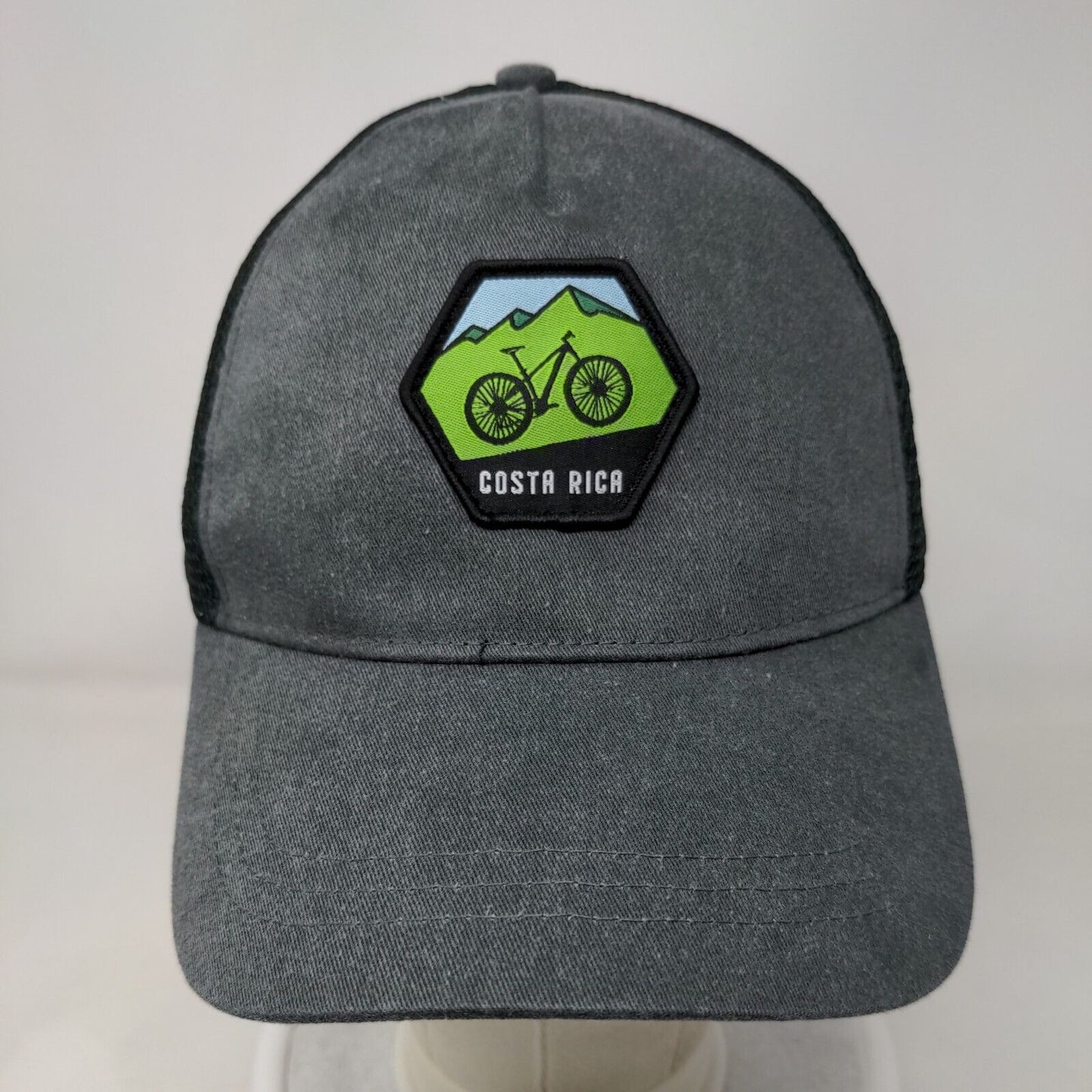 Costa Rica Bicycle Patch Snapback Trucker Hat Multi One Size Mesh Back