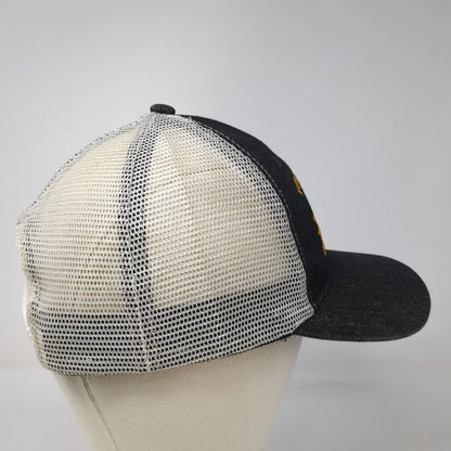 Three In Trucker Hat Black One Size Yellowstone Dutton Ranch Snapback Mesh Hat