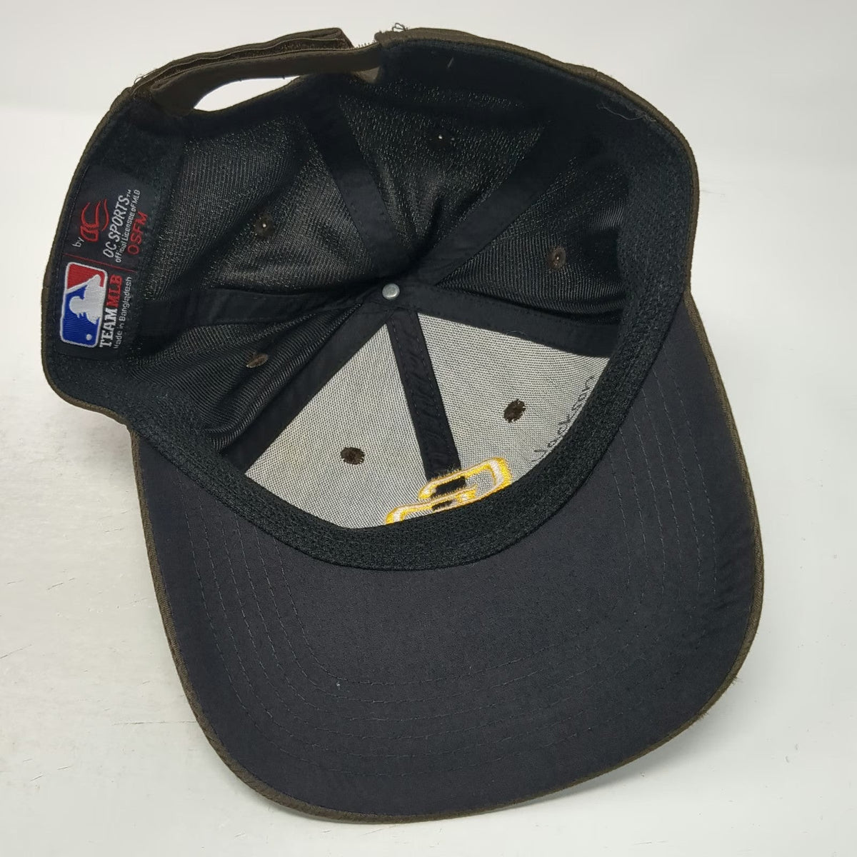 San Diego Padres MLB OC Sports Baseball Cap Brown Yellow One Size Strapback Hat