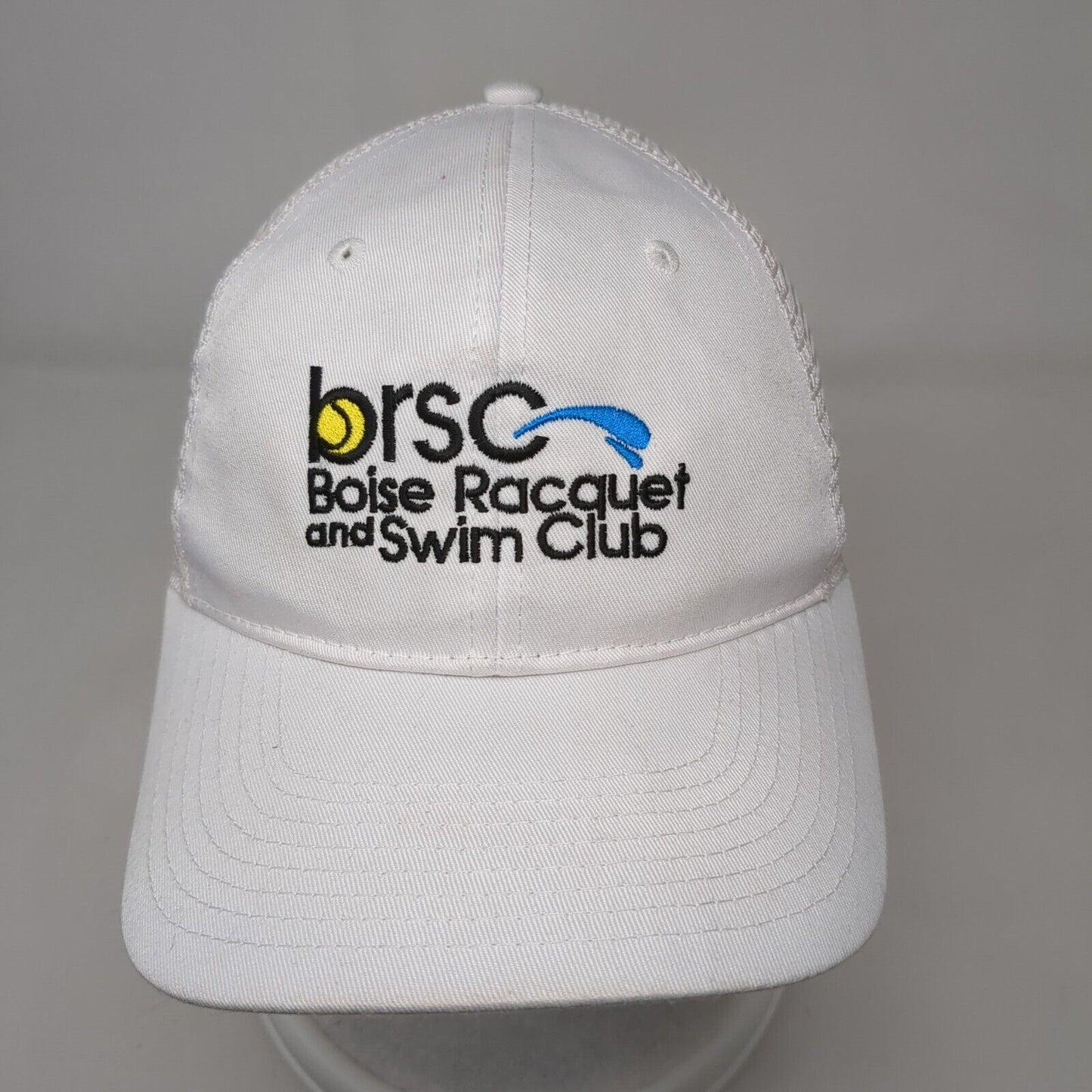 Boise Racquet and Swim Club Snapback Trucker Hat White One Size Mesh Back