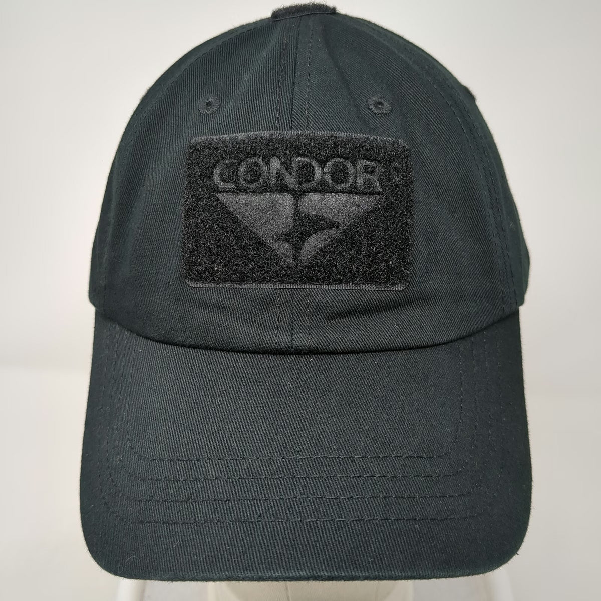 Condor Baseball Cap Black One Size Tactical Adjustable Loop Patches Operator Hat