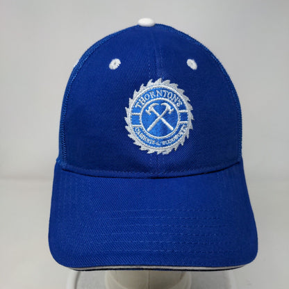 Thorntons Snapback Trucker Hat Blue OS Adjustable Mesh Embroidered Back Otto