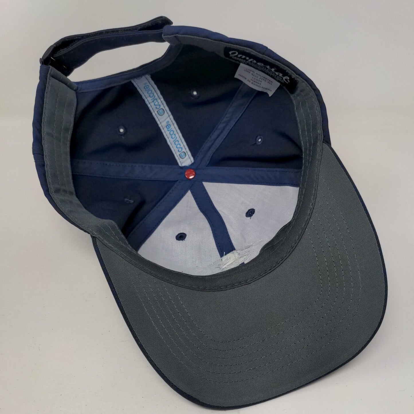 Imperial Coolcore Strapback Hat Blue OSFA Embroidered Tree 6 Panel