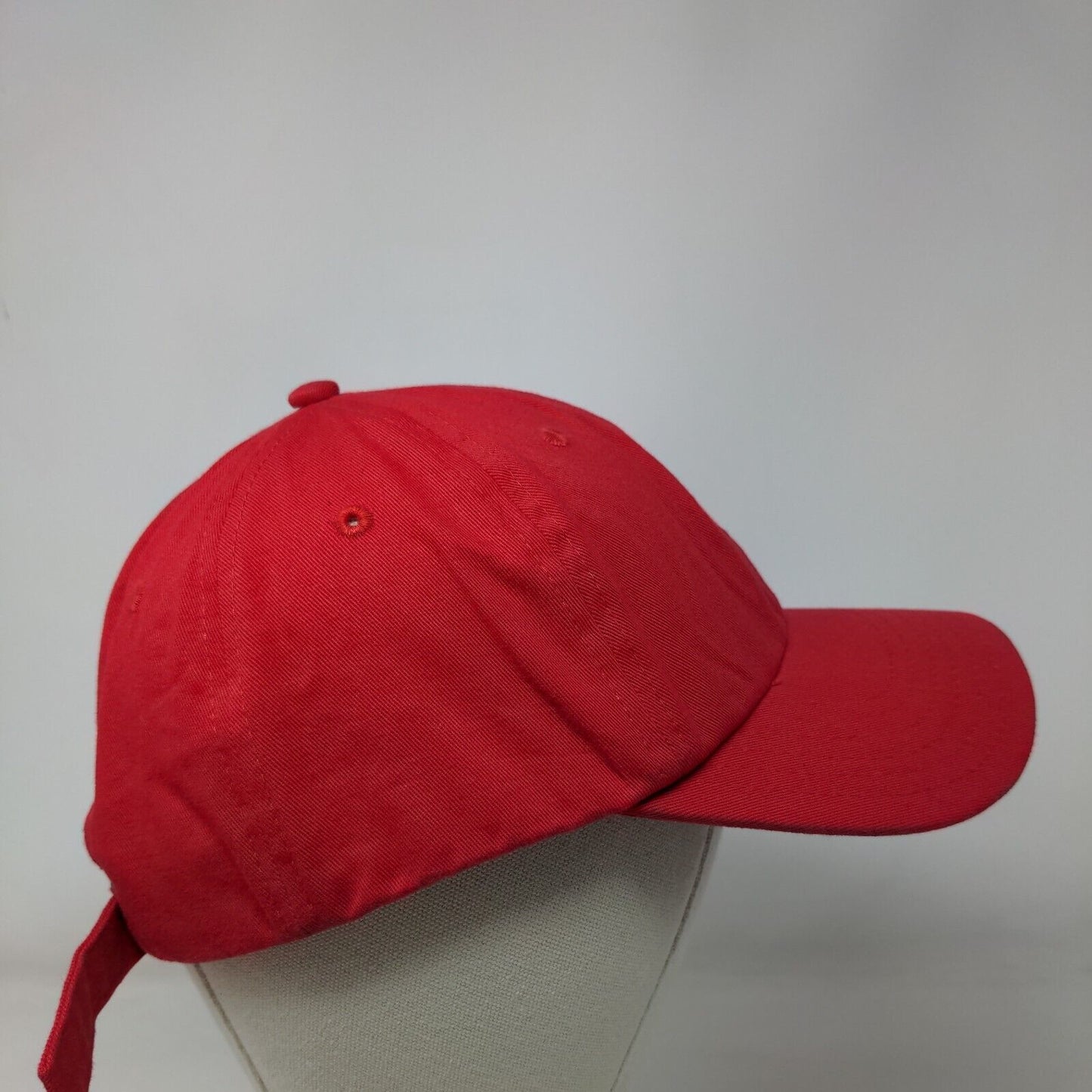 Petty Slideback Hat Red OSFM Adjustable Embroidered 6 Panel Twill Cotton