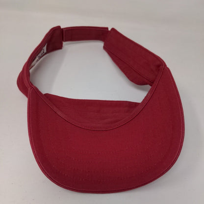 USA Strapback Sun Visor Hat Red OSFA Adjustable Embroidered Sonoma