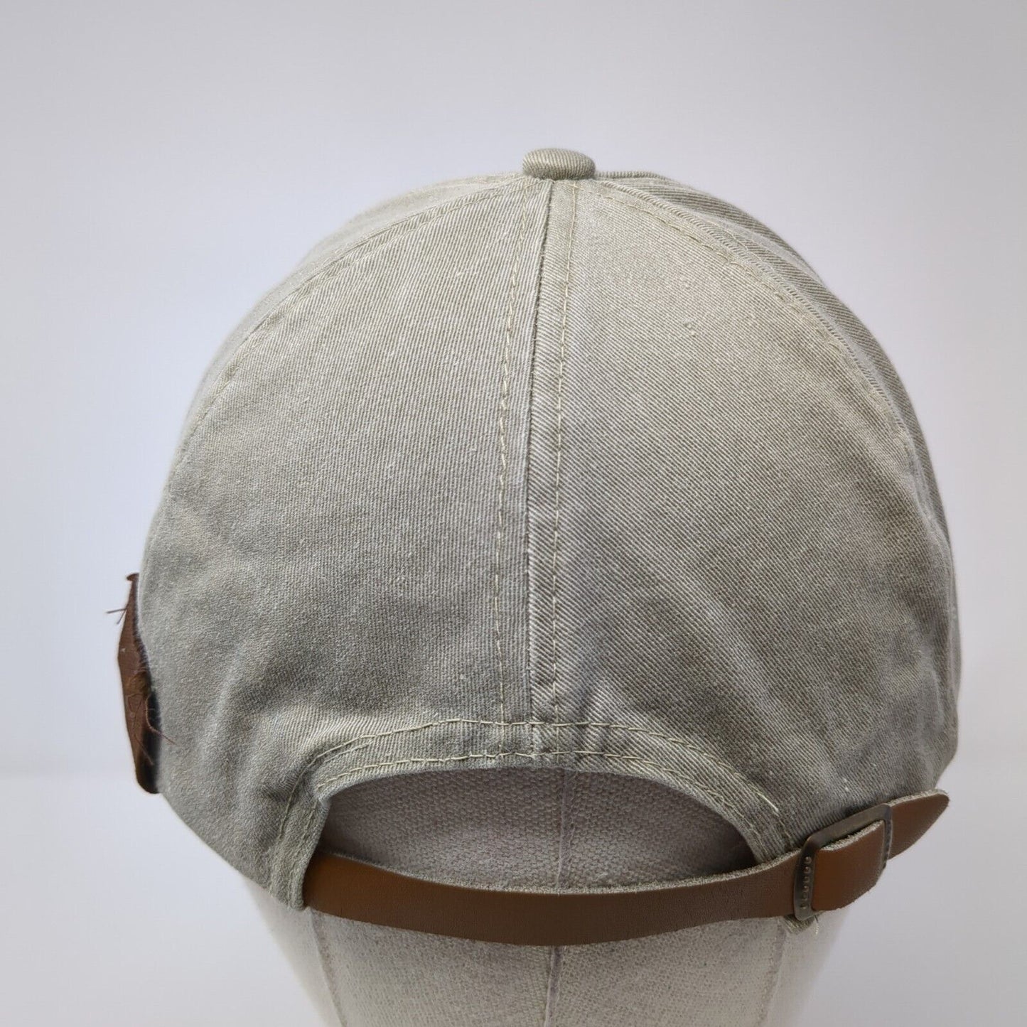 Unbranded Slideback Hat Tan One Size Solid Adjustable Leather Strap