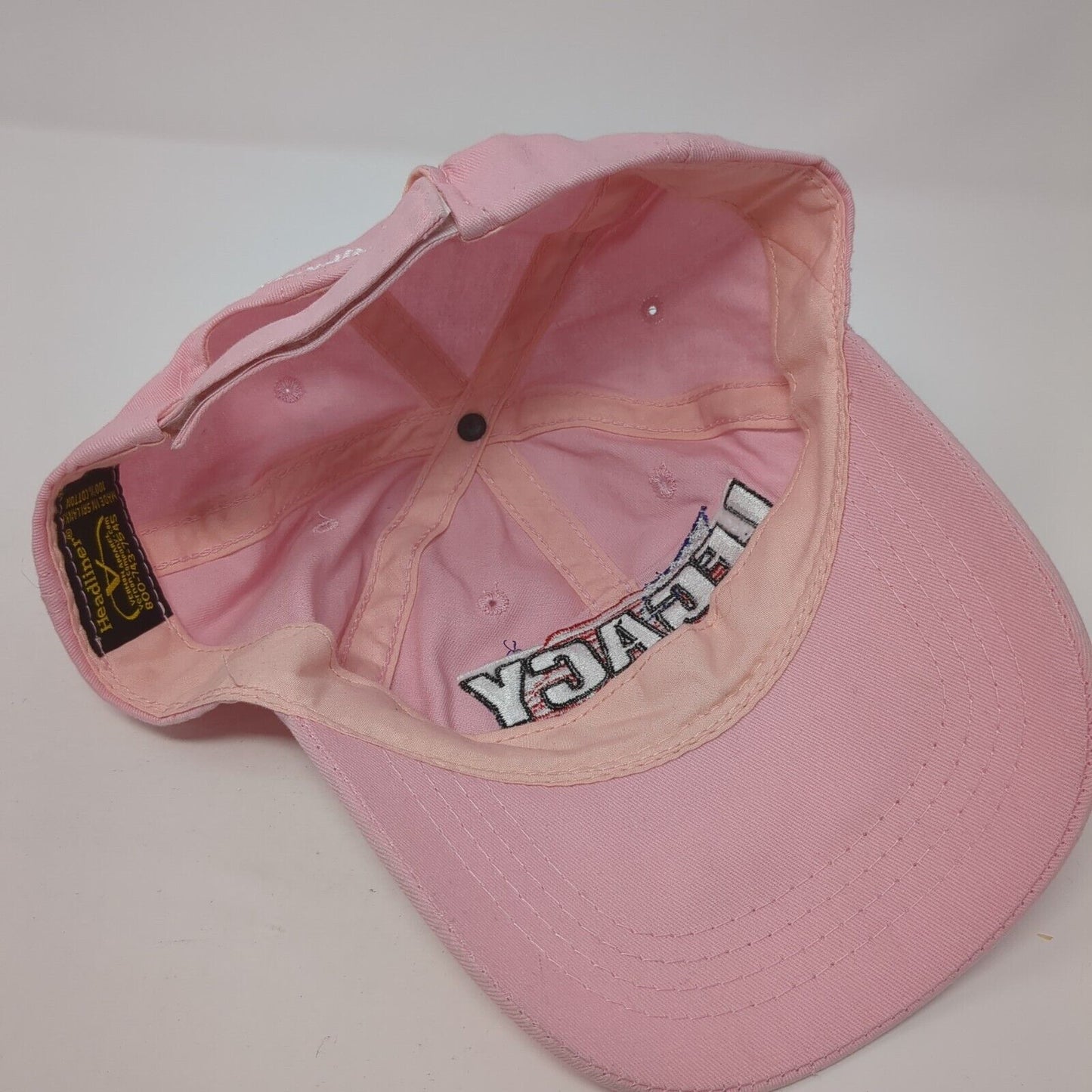 Legacy American Flag Strapback Hat Pink One Size Adjustable Headliner